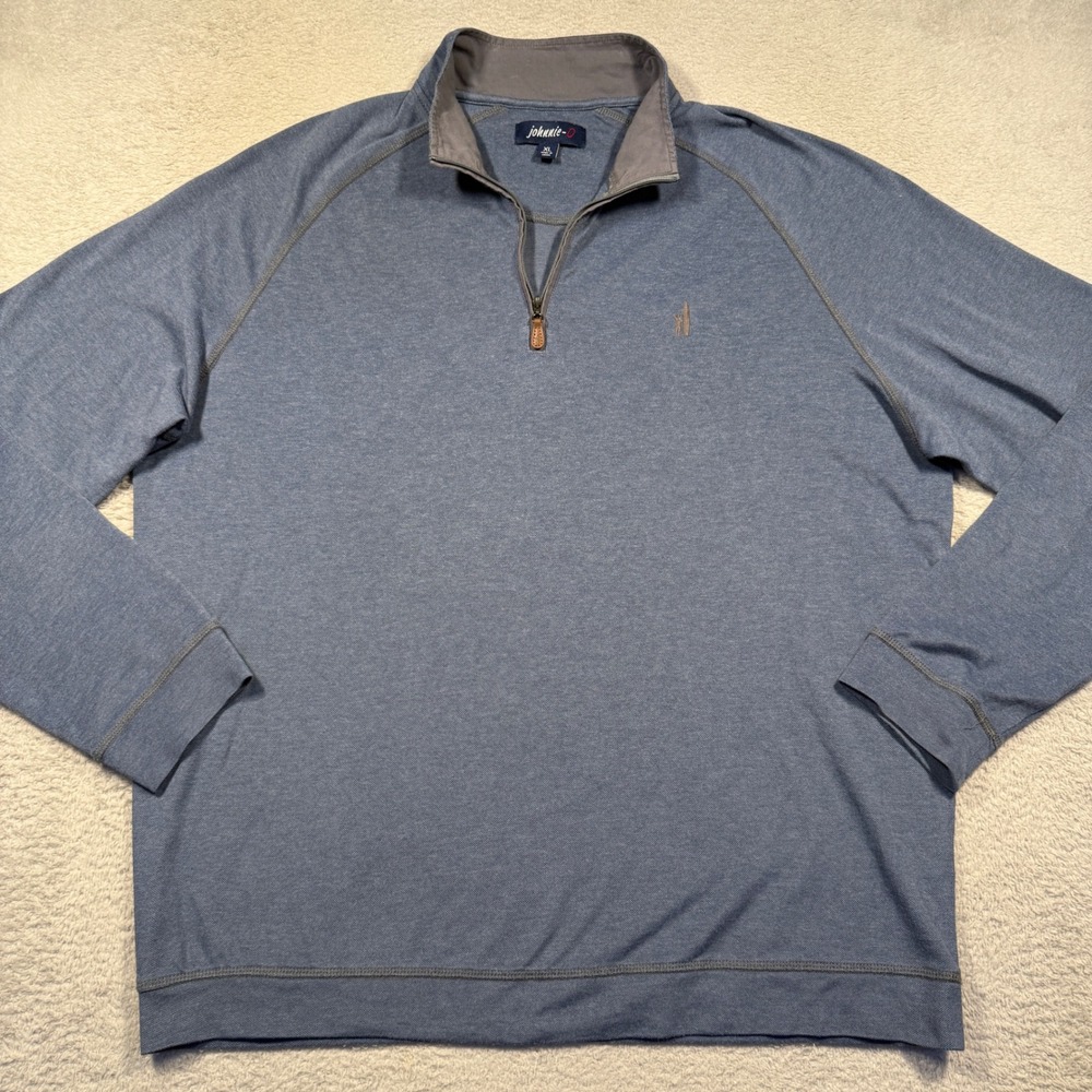 Johnnie-O Diaz Performance Quarter Zip Pullover Men XL Twilight Blue Golf Casual